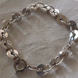 Tiffany & Co. Silver Disc Link Bracelet - Polished Silver
